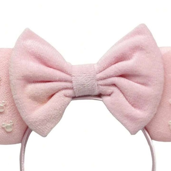 Pink Velvet Pearl Mickey Minnie Mouse Ears for Disneyland Walt Disney World - Picture 4 of 6